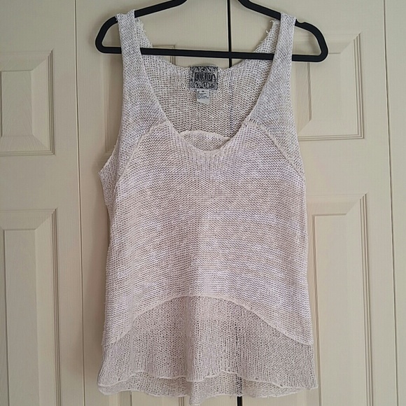 Curio Taupe Sleevless Knit Sweater Top - Picture 1 of 8